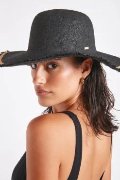 Chapeau Livia Noir PAULETTE -Maillots de bain femme Soldes 20e paulette chapea zgf01 dev6
