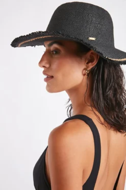 Chapeau Livia Noir PAULETTE -Maillots de bain femme Soldes 20e paulette chapea zgf01 dev7