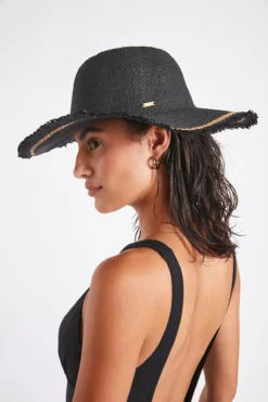 Chapeau Livia Noir PAULETTE -Maillots de bain femme Soldes 20e paulette chapea zgf01 dev8