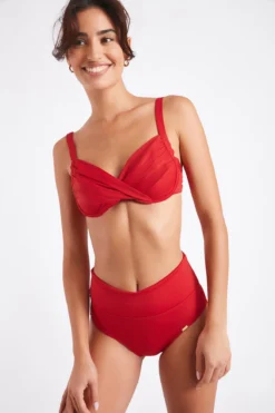 Maillot De Bain 2 Pièces Rouge Saskia & Andra Lavandou