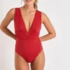 Maillot De Bain Une Pièce Rouge Cerise CARLA CABOURG