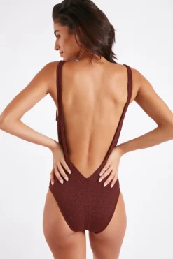 Maillot De Bain Une Pièce Chocolat ABALAI NASAYA 11 Maillot De Bain Une Pièce Chocolat ABALAI NASAYA -Maillots de bain femme Soldes 22e abalai nasaya kbp98 dos