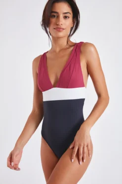 Maillot De Bain Une Pièce Bleu Marine ALAMEDA TAMARINDO -Maillots de bain femme Soldes 22e alameda tamarin 14h06 dev2