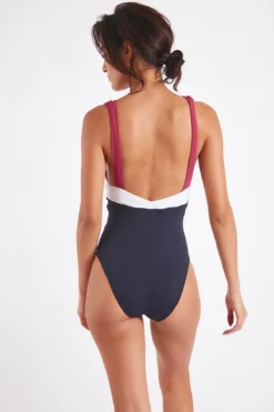 Maillot De Bain Une Pièce Bleu Marine ALAMEDA TAMARINDO -Maillots de bain femme Soldes 22e alameda tamarin 14h06 dos