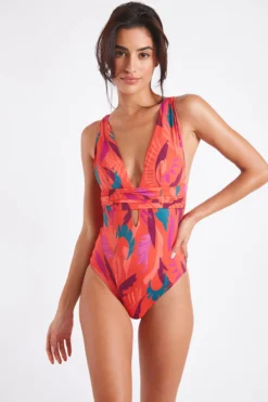 Maillot De Bain Une Pièce Papaye CAROLINA COLOREA -Maillots de bain femme Soldes 22e carolina colore zhk23 dev2