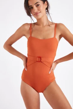 Maillot De Bain Une Pièce Orange Paprika DATEA YOCOA -Maillots de bain femme Soldes 22e datea yocoa won92 dev1