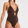 Maillot De Bain 1 Pièce Marron ELISE ALAMOR