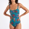 Maillot De Bain Bleu Paon JOVANIE DESMORIA