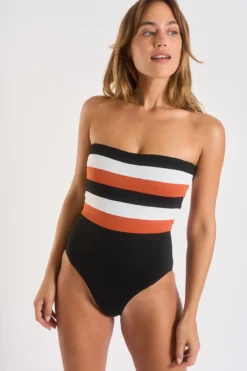 Maillot De Bain 1 Pièce Bustier Noir LEONIE OSTEA