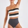 Maillot De Bain Une Pièce Bustier Anthracite LEONIE OSTEA