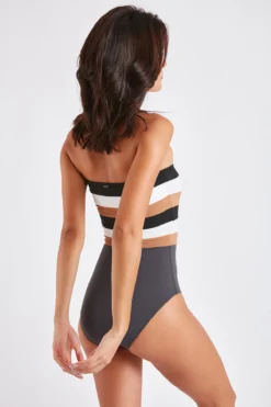 Maillot De Bain Une Pièce Bustier Anthracite LEONIE OSTEA 10 Maillot De Bain Une Pièce Bustier Anthracite LEONIE OSTEA -Maillots de bain femme Soldes 22e leonie ostea 41n70 dos