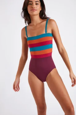 Maillot De Bain Une Pièce Bustier Coloré LEONIE OSTEA -Maillots de bain femme Soldes 22e leonie ostea 41n95 dev4