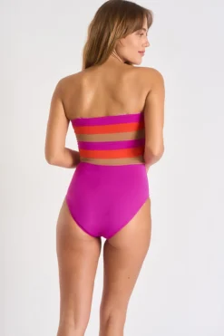 Maillot De Bain 1 Pièce Bustier Rose LEONIE OSTEA -Maillots de bain femme Soldes 22e leonie ostea won53 dos