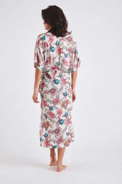 Robe De Plage écrue Imprimé Floral LISLORA VOILERLEA -Maillots de bain femme Soldes 22e lislora voilerl zhj11 dos1