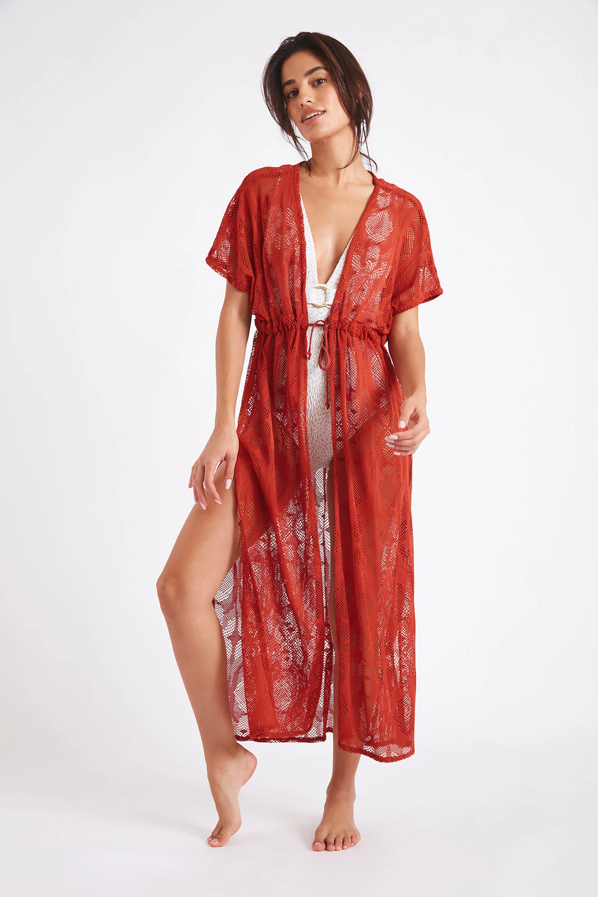 Tunique De Plage Longue Paprika LIZAE VANILLIER 1 Tunique De Plage Longue Paprika LIZAE VANILLIER