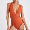 Maillot De Bain Une Pièce Orange Paprika LUCEA YOCOA