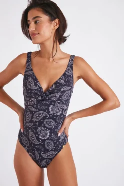 Maillot De Bain Une Pièce Bleu Marine NANCIE JAYERA -Maillots de bain femme Soldes 22e nancie jayera zhd06 dev