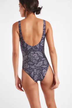 Maillot De Bain Une Pièce Bleu Marine NANCIE JAYERA -Maillots de bain femme Soldes 22e nancie jayera zhd06 dos