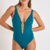 Maillot De Bain 1 Pièce Bleu Paon ABALAI BELEZAS