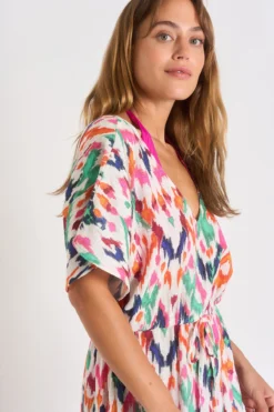 Robe écrue à Motifs AKYRA COTMAKASSAR -Maillots de bain femme Soldes 23e akyra cotmakass zhv11 dev1