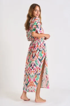 Robe écrue à Motifs AKYRA COTMAKASSAR -Maillots de bain femme Soldes 23e akyra cotmakass zhv11 dos2