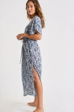 Robe Bleue à Motifs AKYRA VOILHINOKI -Maillots de bain femme Soldes 23e akyra voilhinoki zhz56 dev2