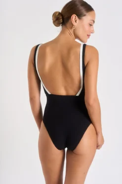 Maillot De Bain 1 Pièce Noir EUGENIA PAIMPOL -Maillots de bain femme Soldes 23e eugenia paimpol zgt01 dos