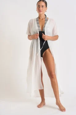 Tunique écrue LIZAE SOLOBEACH 11 Tunique écrue LIZAE SOLOBEACH -Maillots de bain femme Soldes 23e lizae solobeach lhy11 dev