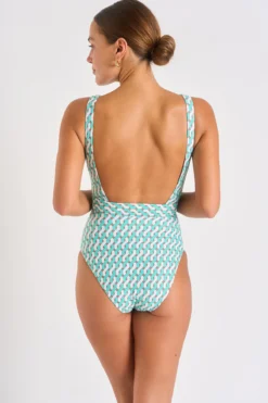 Maillot De Bain 1 Pièce Vert Jade NAZARE CAMBURI 9 Maillot De Bain 1 Pièce Vert Jade NAZARE CAMBURI -Maillots de bain femme Soldes 23e nazare camburi zib34 dos