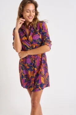 Chemise Bleu Foncé à Motifs NOLIE VOILGAMBEYA