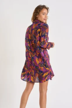 Chemise Bleu Foncé à Motifs NOLIE VOILGAMBEYA -Maillots de bain femme Soldes 23e nolie voilgambeya zhx86 dos