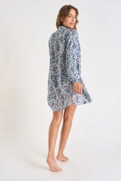 Chemise Bleue à Motifs NOLIE VOILHINOKI -Maillots de bain femme Soldes 23e nolie voilhinoki zhz56 dos