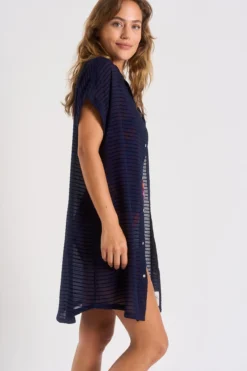 Chemise Marine PALACA SOLOBEACH -Maillots de bain femme Soldes 23e palaca solobeac lhy06 dev5