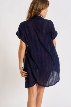 Chemise Marine PALACA SOLOBEACH -Maillots de bain femme Soldes 23e palaca solobeac lhy06 dos