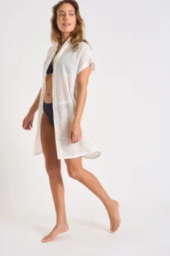 Chemise écrue PALACA SOLOBEACH -Maillots de bain femme Soldes 23e palaca solobeac lhy11 dev2