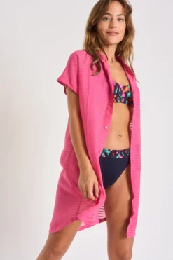 Chemise Rose Fucshia PALACA SOLOBEACH -Maillots de bain femme Soldes 23e palaca solobeac lhy33 dev1