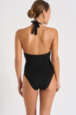 Maillot De Bain Une Pièce Noir à Rayures ROXANE ALLIAGE -Maillots de bain femme Soldes 23e roxane alliage zho01 dos