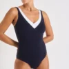 Maillot De Bain 1 Pièce Femme Marine Et Blanc ARIANA TAMARINDO