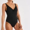 Maillot De Bain 1 Pièce Livia NANCIE LAVANDOU Uni Noir